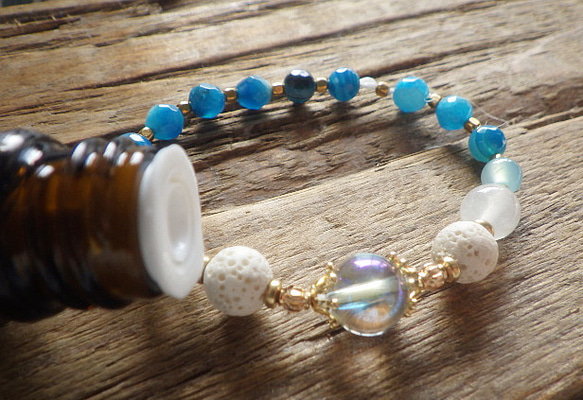 Ocean Ombre Aroma Essential Oil Bracelet☆シャボン玉☆アクアオーラ 9枚目の画像