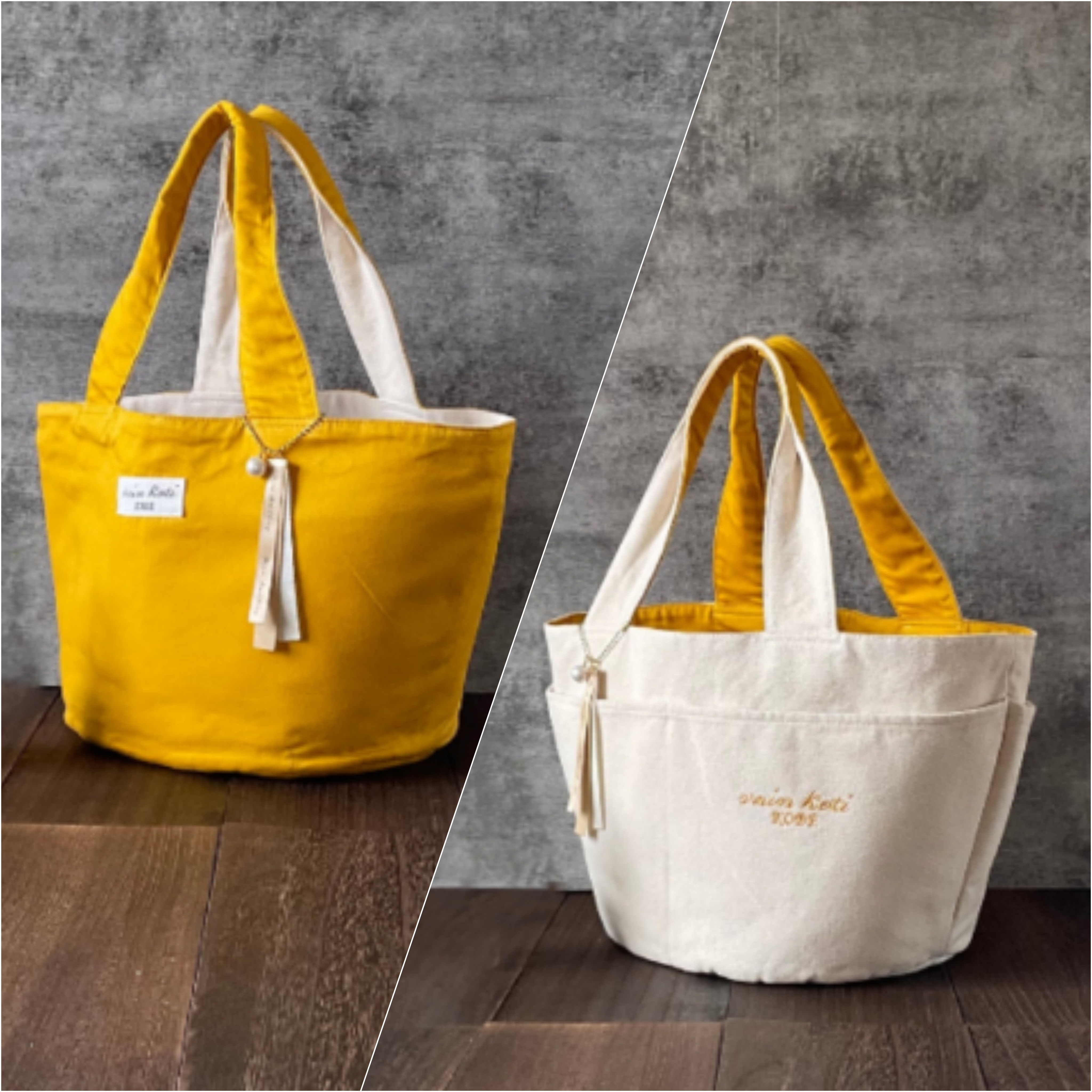 バケツ型トート（М）マスタード 4,182円