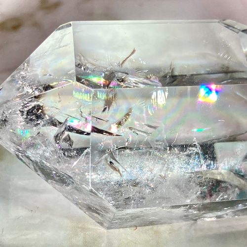 エンジェルブレッシング✨　レインボー　ダブルポイント　クリスタル　水晶　原石 レインボー✨クリスタル 水晶 ダブルポイント 天然石 東洋占星術