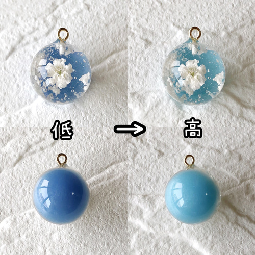 気温(温度)で色が変わる♪ふわっとかすみ草の雲が花咲くカスミソラ雲