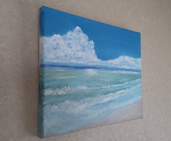 夏の海　F3　油絵 2枚目の画像