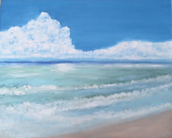 夏の海 F3 油絵 絵画 gallery Ymin 通販 13976056|Creema(クリーマ) 夏の海 F3 油絵 絵画 gallery Ymin 通販 13976056|Creema(クリーマ)