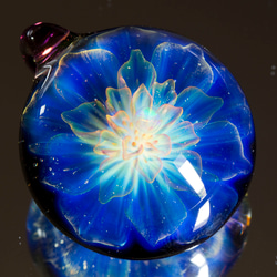 COSMIC FLOWER ボロシリケイトガラスペンダント cf45 ネックレス