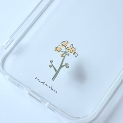 菜の花　nanohana/mplant　スマホケース　iPhoneケース　クリアケース　ソフトケース シンプル 1枚目の画像
