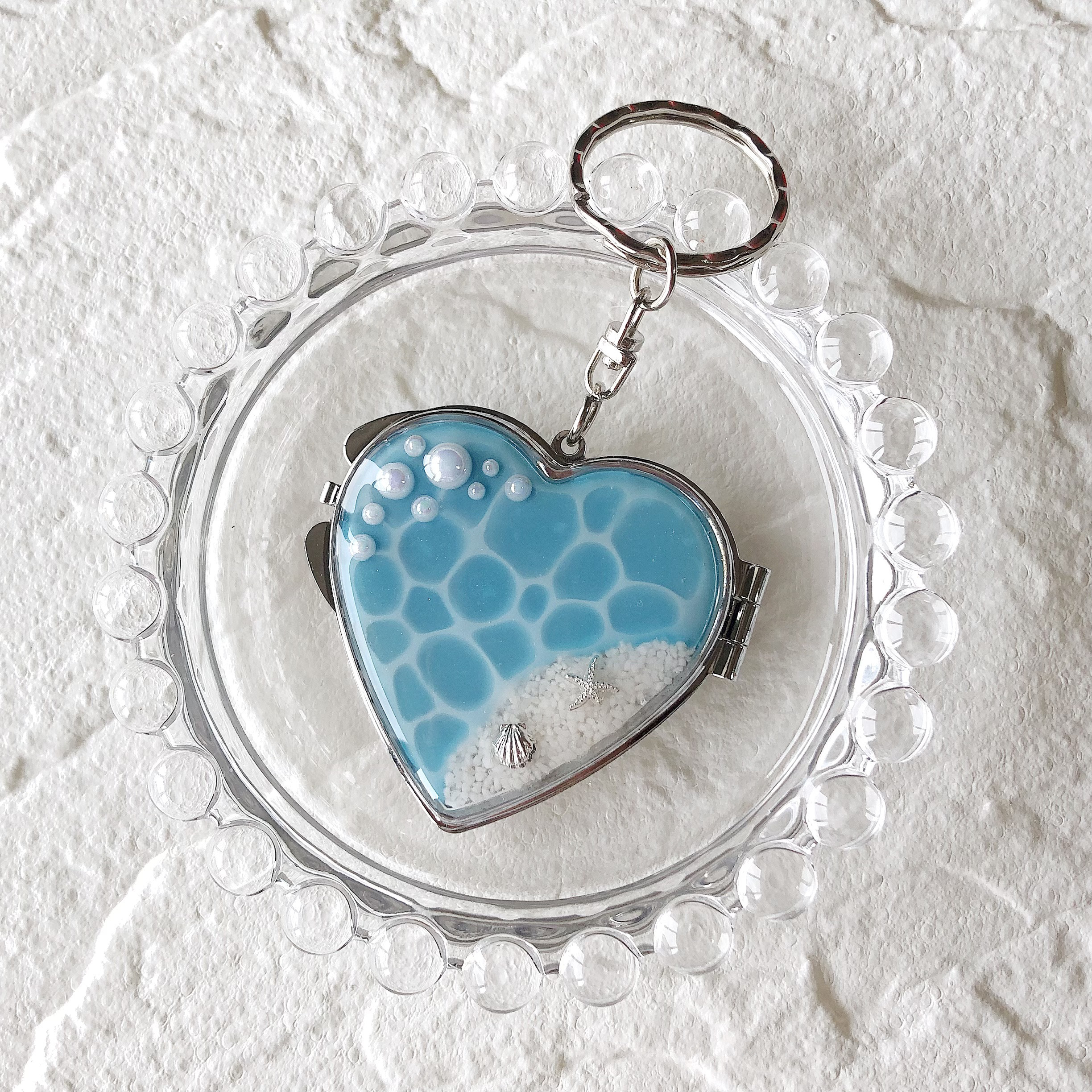 ハート型ラメ入りミラー(ピルケース) 【公式通販】