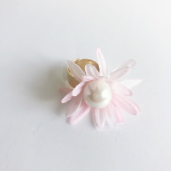 big pearl ring♡pink daisy 4枚目の画像