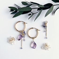 紫（パープル） ピアス（フープ） の人気通販｜Creema(クリーマ) 国内  