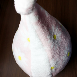 毛巾帽花卉粉色 第4張的照片