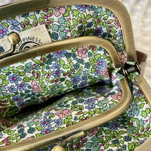 本革ver.親子がま口財布＊ミナペルホネンmina-perhonenの人気柄タルト