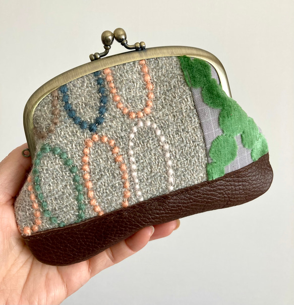 お取り置き⭐️ミナペルホネン　ハンドメイド　がま口　親子長財布　ribbon オンライン セールハンドメイド・手芸 - お取り置き⭐️ミナペルホネン