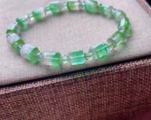 天然無処理 トルマリン ウォーターメロン ブレスレット 12.3g