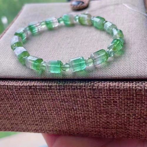 天然無処理 トルマリン ウォーターメロン ブレスレット 12.3g