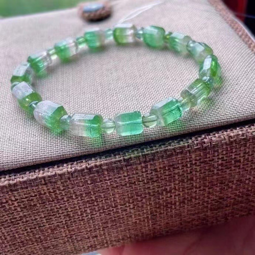 天然無処理 トルマリン ウォーターメロン ブレスレット 12.3g