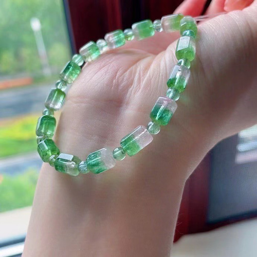 天然無処理 トルマリン ウォーターメロン ブレスレット 12.3g
