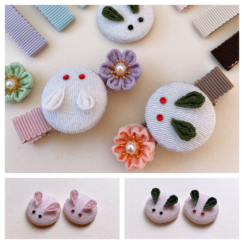つまみ細工 髪飾り ヘアクリップ リボン うさぎさん つまみ細工 髪飾り ヘアクリップ リボン うさぎさん 【公式通販