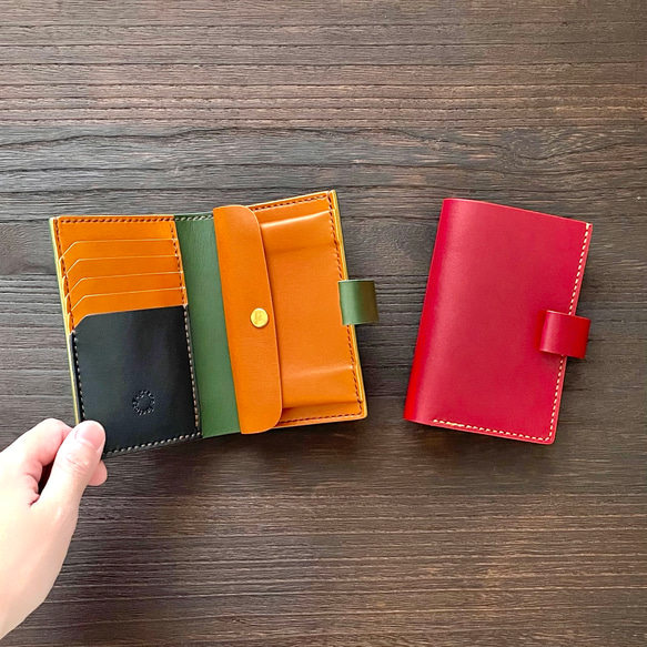 手帳のような財布｜革色21色｜カラーオーダー〈受注製作〉 1枚目の画像
