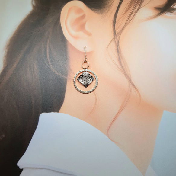 【値下げ】三日月　ピアス　バーニーズ　ダイヤモンド　シルバー 値下げ】三日月 ピアス バーニーズ ダイヤモンド シルバー