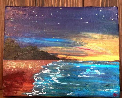 最大30%OFF ジャマイカ 絵画 海 景色 油絵 夕焼け 夜景 朝日 SCOTT