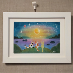 【セミオーダー】パステル原画「Moon light」 1枚目の画像