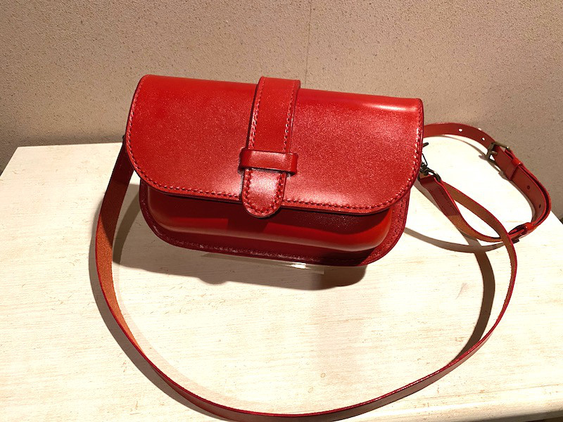 スマホバッグ-赤（3ポケット)