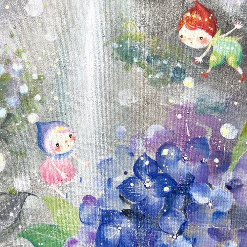 今年も逢えた紫陽花 【原画/キャンバス】 絵画 DENNY HORIMIZU 通販