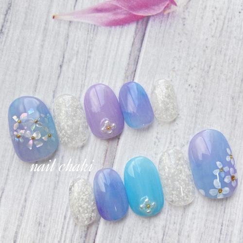 ネイルチップ ニュアンス 紫 ピンク ちゅるん うるうる オーダーネイル 8e6f8f19e57530bef9bd9f857015df