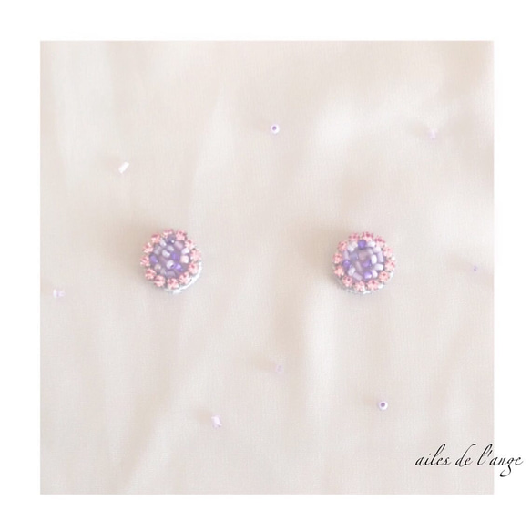 no.847 - beads ＊ rhinestone pierce《pu》 1枚目の画像