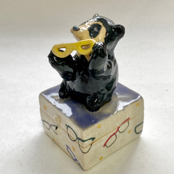 陶のハコ「メガネグマのメガネ」 2枚目の画像