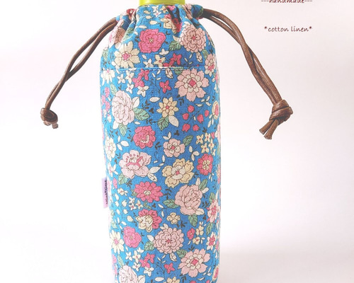 ハンドメイド　巾着袋　ペットボトルカバー ハンドメイド 巾着袋 ペットボトルカバー もっとスムーズに作れる
