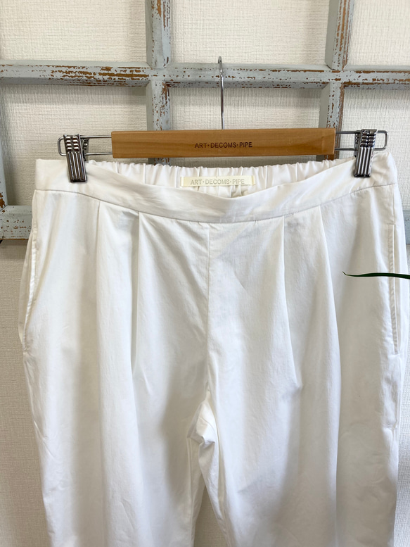 Sale price 清爽白麵包❤️ 前褶棉質彈力褲 白色（均碼M-L） 第12張的照片