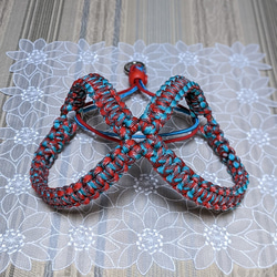 パラコード ハーネス 可愛いカモフラ色 小型犬用 お揃いのリードも