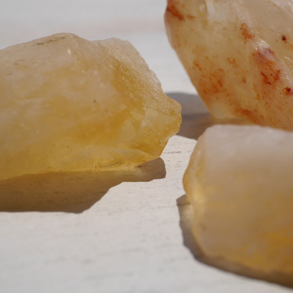 天然石3個セット合計約39gシトリン(ブラジル産)ラフロック黄水晶11月誕生石 原石穴なし[ctr-220520-07] 15枚目の画像