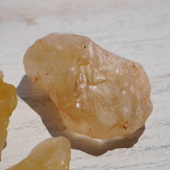 天然石3個セット合計約39gシトリン(ブラジル産)ラフロック黄水晶11月誕生石 原石穴なし[ctr-220520-07] 3枚目の画像