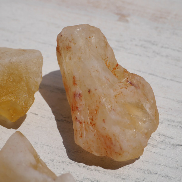 天然石3個セット合計約39gシトリン(ブラジル産)ラフロック黄水晶11月誕生石 原石穴なし[ctr-220520-07] 16枚目の画像