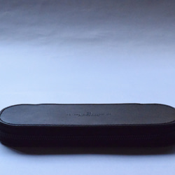 [受注生産品] No.013B [Round-Zipper Pencil case] BLACK 1枚目の画像