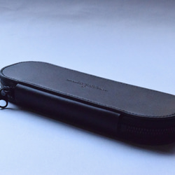 [受注生産品] No.013B [Round-Zipper Pencil case] BLACK 4枚目の画像