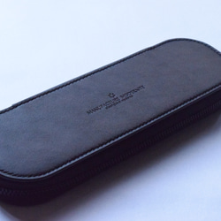 [受注生産品] No.013B [Round-Zipper Pencil case] BLACK 2枚目の画像