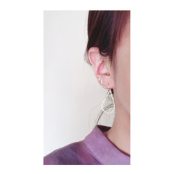 14kgf・silver925：コンビカラーear cuff 4枚目の画像