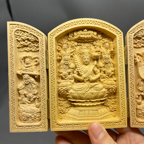 虚空蔵菩薩 四天王 三開仏 木彫仏像 工芸品 彫刻 芸彫閣 通販 13979234