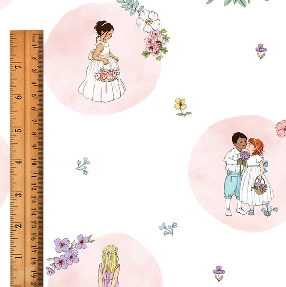 (S)Flower Girls フラワーガールズ　Belle&Boo fabrics　ベルアンドブーの生地 4枚目の画像