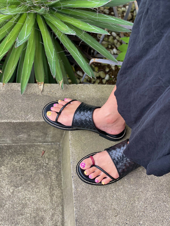 【 本革 サンダル 】HALO magic asymmetry flat sandal サンダル フラットサンダル 7枚目の画像