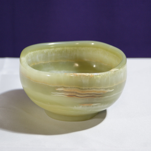 抹茶茶碗 『皐月』さつき 天然石オニックス 石の器 彫刻家による