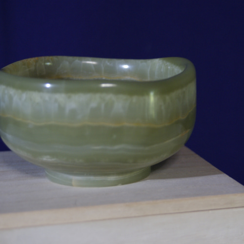 抹茶茶碗 『皐月』さつき 天然石オニックス 石の器 彫刻家による