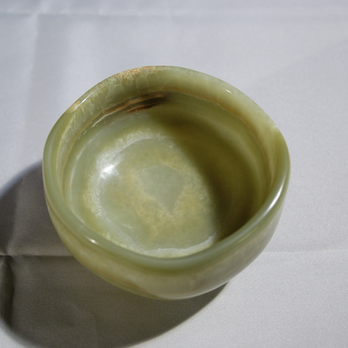 お値下げ　抹茶茶碗 抹茶茶碗 『皐月』さつき 天然石オニックス 石の器 彫刻家による