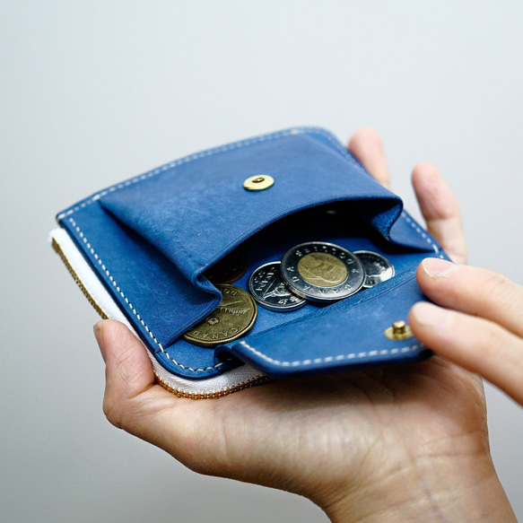 sottile mini wallet [ cobalt ] ミニ財布 コンパクトウォレット 10枚目の画像