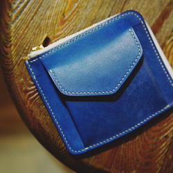 sottile mini wallet [ cobalt ] ミニ財布 コンパクトウォレット 5枚目の画像