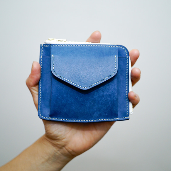 sottile mini wallet [ cobalt ] ミニ財布 コンパクトウォレット 6枚目の画像