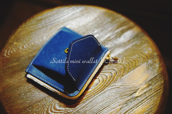 sottile mini wallet [ cobalt ] ミニ財布 コンパクトウォレット 4枚目の画像
