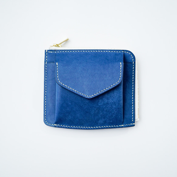 sottile mini wallet [ cobalt ] ミニ財布 コンパクトウォレット 1枚目の画像