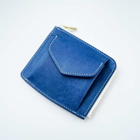 sottile mini wallet [ cobalt ] ミニ財布 コンパクトウォレット 2枚目の画像